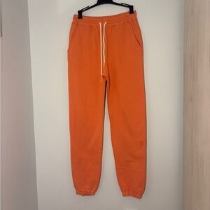 Monrow Vibrant Orange Eco-Friendly Jogger Sweatpants